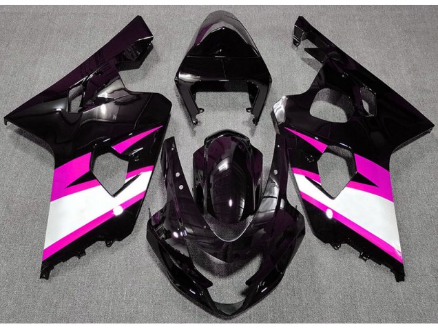 2004-2005 Noir Brillant & Rose Suzuki GSXR 600-750 Carénage Moto