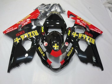 2004-2005 Noir Rizla Suzuki GSXR 600-750 Carénage Moto