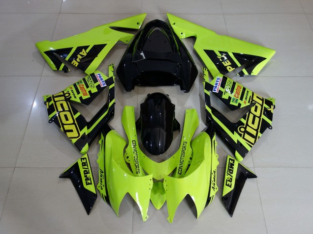 2004-2005 Personalizzato Alta Visibilità Giallo Kawasaki ZX10R Carénage Moto