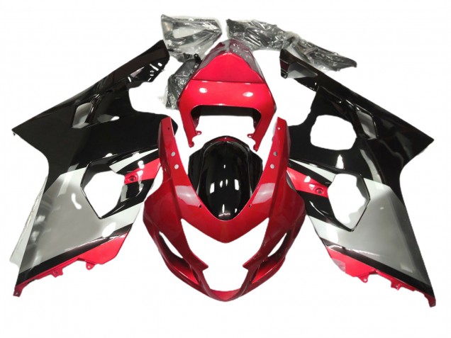 2004-2005 Rouge Argent & Noir Suzuki GSXR 600-750 Carénage Moto 2004-2005 Rouge Argent & Noir Suzuki GSXR 600-750 Carénage Moto
