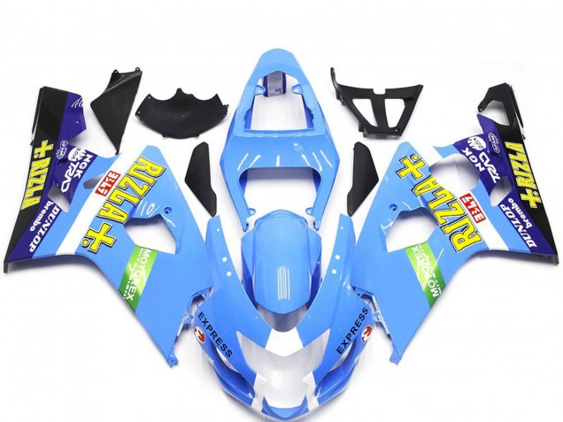 2004-2005 Style Bleu Clair Rizla Suzuki GSXR 600-750 Carénage Moto