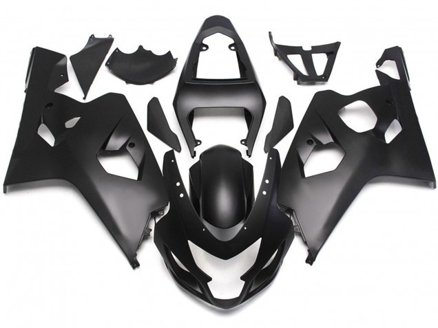 2004-2005 Style Noir Mat Avec Décalcomanies Rouges Suzuki GSXR 600-750 Carénage Moto