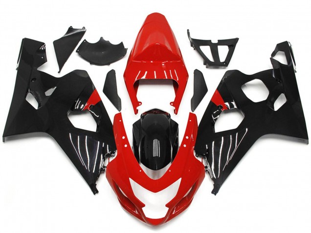 2004-2005 Style Rouge & Noir Brillant Suzuki GSXR 600-750 Carénage Moto