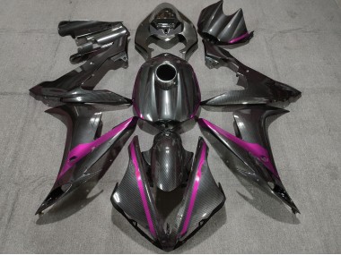 2004-2006 Fibre De Carbone Style W Rose Yamaha R1 Carénage Moto