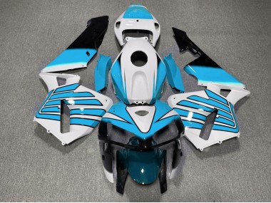 2005-2006 Ailes Bleu Clair & Blanches Honda CBR600RR Carénage Moto