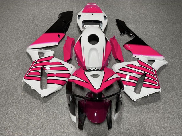 2005-2006 Ailes Roses & Blanches Honda CBR600RR Carénage Moto 2005-2006 Ailes Roses & Blanches Honda CBR600RR Carénage Moto