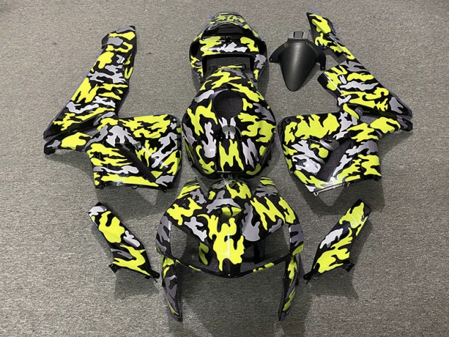 2005-2006 Camouflage & Jaune Fluo Honda CBR600RR Carénage Moto
