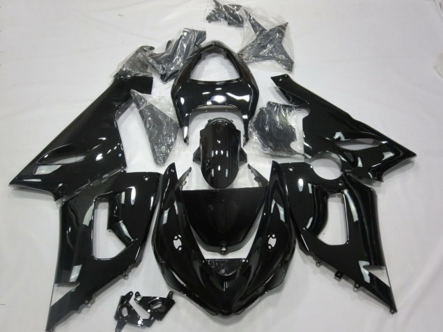 2005-2006 Noir Brillant Kawasaki ZX6R Carénage Moto
