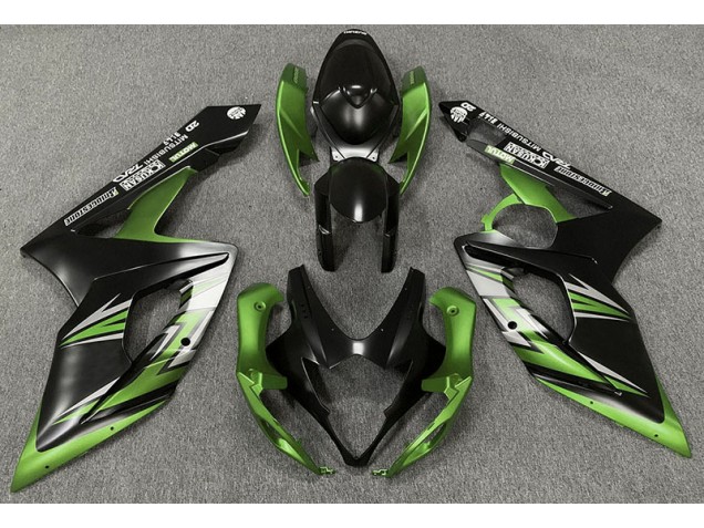2005-2006 Noir Mat & Vert Suzuki GSXR 1000 Carénage Moto 2005-2006 Noir Mat & Vert Suzuki GSXR 1000 Carénage Moto
