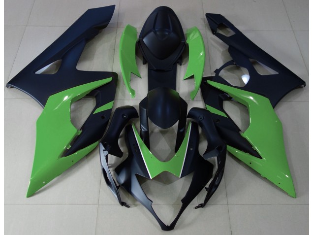 2005-2006 Noir Mat & Vert Suzuki GSXR 1000 Carénage Moto 2005-2006 Noir Mat & Vert Suzuki GSXR 1000 Carénage Moto