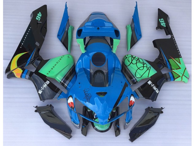 2005-2006 Requin Bleu & Vert Honda CBR600RR Carénage Moto 2005-2006 Requin Bleu & Vert Honda CBR600RR Carénage Moto