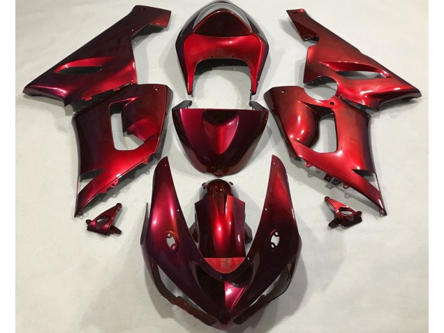2005-2006 Rouge Métallisé Kawasaki ZX6R Carénage Moto