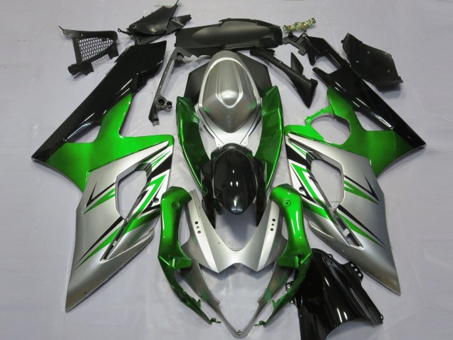 2005-2006 Vert Argent & Noir Suzuki GSXR 1000 Carénage Moto