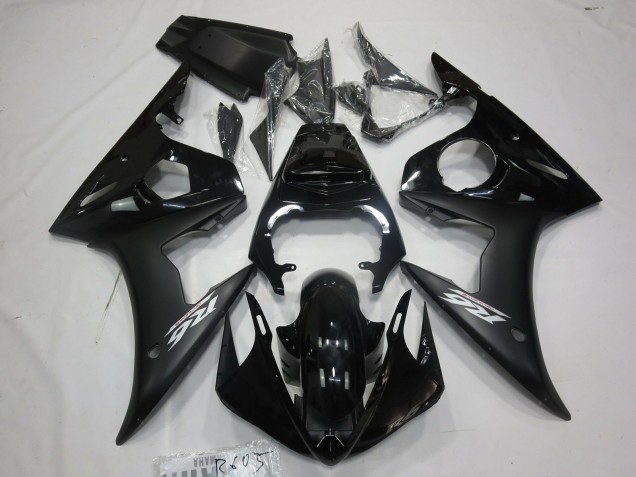 2005 Autocollant Blanc Noir Mat Yamaha R6 Carénage Moto 2005 Autocollant Blanc Noir Mat Yamaha R6 Carénage Moto