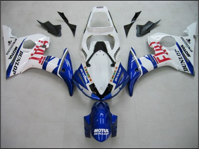 2005 Bleu Fiat Yamaha R6 Carénage Moto 2005 Bleu Fiat Yamaha R6 Carénage Moto