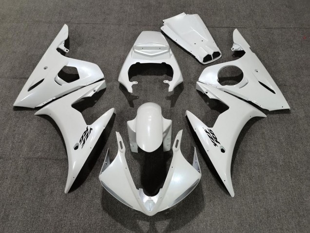 2005 Perle Blanche Yamaha R6 Carénage Moto 2005 Perle Blanche Yamaha R6 Carénage Moto
