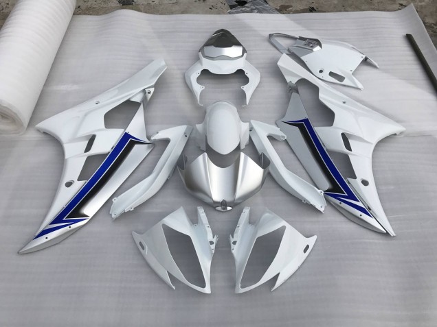 2006-2007 Argent & Bleu Yamaha R6 Carénage Moto 2006-2007 Argent & Bleu Yamaha R6 Carénage Moto