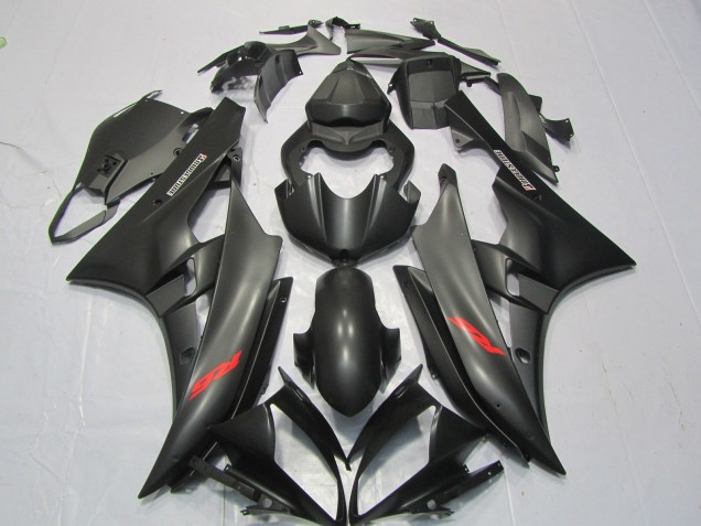 2006-2007 Autocollant Rouge Noir Mat Yamaha R6 Carénage Moto 2006-2007 Autocollant Rouge Noir Mat Yamaha R6 Carénage Moto