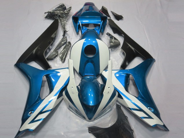 2006-2007 Blanc Brillant & Bleu Honda CBR1000RR Carénage Moto 2006-2007 Blanc Brillant & Bleu Honda CBR1000RR Carénage Moto