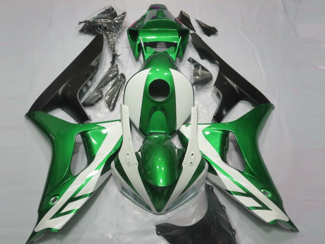 2006-2007 Blanc Brillant & Vert Honda CBR1000RR Carénage Moto 2006-2007 Blanc Brillant & Vert Honda CBR1000RR Carénage Moto