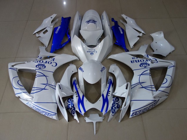 2006-2007 Blanc Corona Suzuki GSXR 600-750 Carénage Moto 2006-2007 Blanc Corona Suzuki GSXR 600-750 Carénage Moto