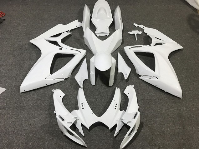 2006-2007 Blanc Mat Suzuki GSXR 600-750 Carénage Moto 2006-2007 Blanc Mat Suzuki GSXR 600-750 Carénage Moto