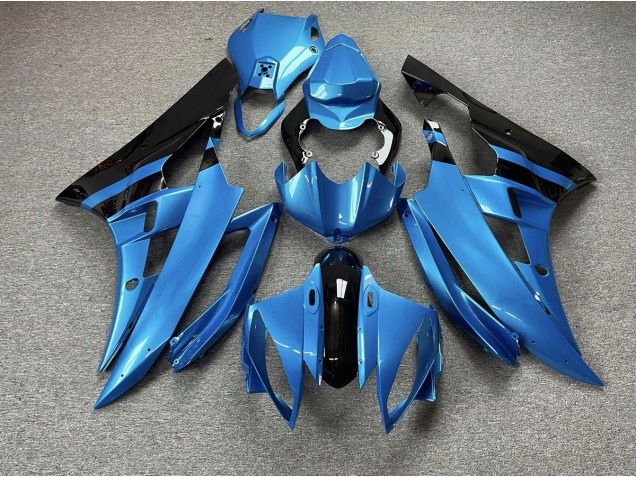 2006-2007 Bleu Ciel & Noir Yamaha R6 Carénage Moto