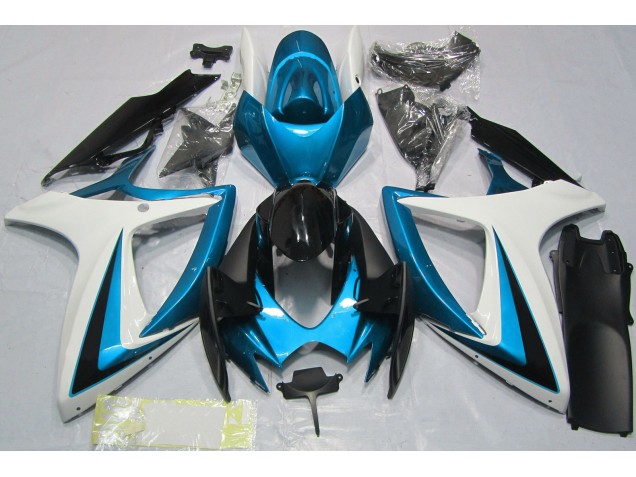 2006-2007 Bleu Clair & Blanc Suzuki GSXR 600-750 Carénage Moto