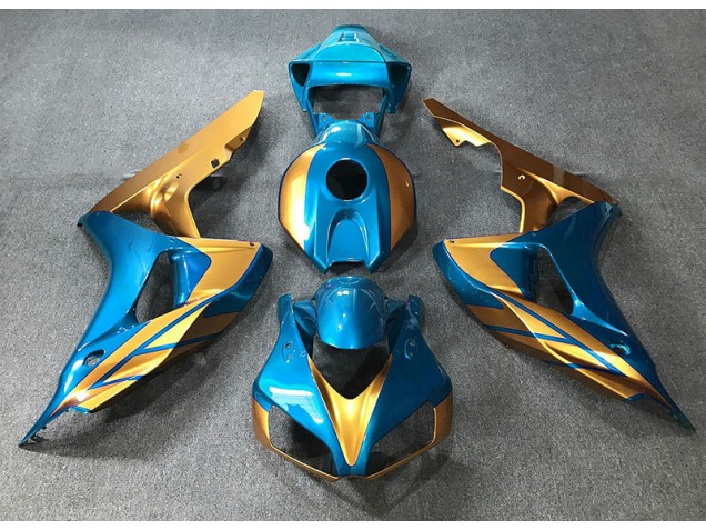 2006-2007 Bleu Clair & Or Honda CBR1000RR Carénage Moto