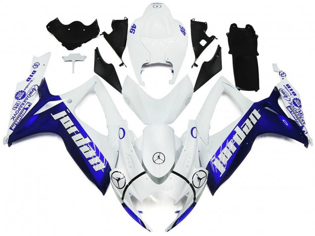 2006-2007 Blu E Bianco Jordan Stile Lucido Suzuki GSXR 600-750 Carénage Moto