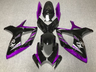 2006-2007 Design Violet & Noir Brillant Suzuki GSXR 600-750 Carénage Moto