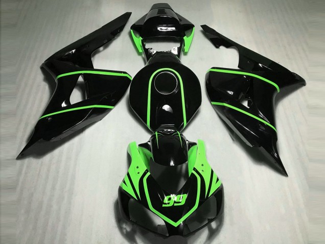 2006-2007 Nero Lucido Alta Visibilità Verde Honda CBR1000RR Carénage Moto 2006-2007 Nero Lucido Alta Visibilità Verde Honda CBR1000RR Carénage Moto