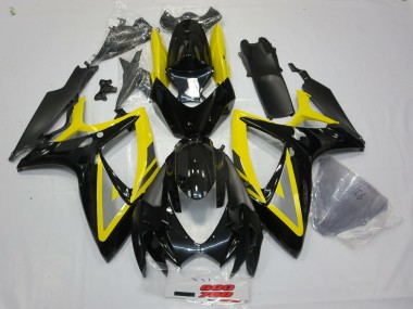 2006-2007 Noir & Jaune Suzuki GSXR 600-750 Carénage Moto