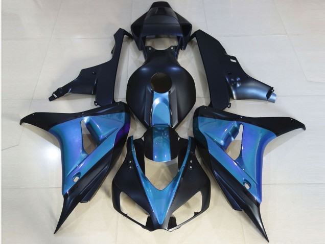 2006-2007 Noir Mat & Bleu Clair Honda CBR1000RR Carénage Moto 2006-2007 Noir Mat & Bleu Clair Honda CBR1000RR Carénage Moto