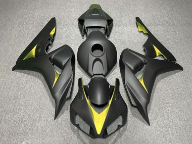 2006-2007 Noir Mat & Jaune Honda CBR1000RR Carénage Moto