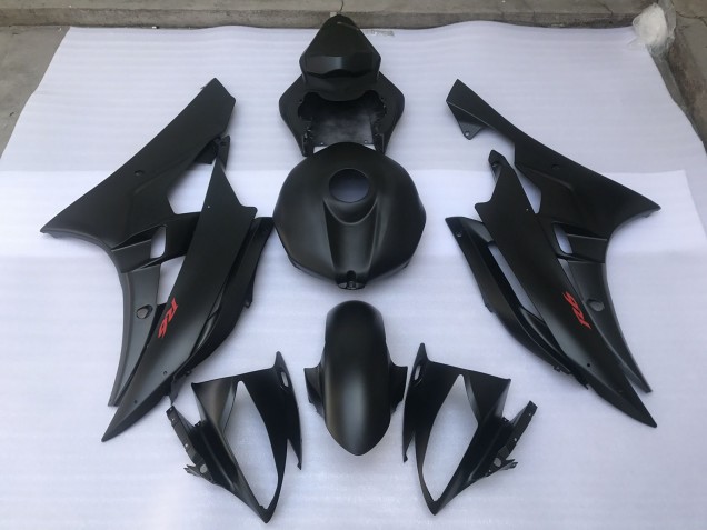 2006-2007 Noir Mat Uni Yamaha R6 Carénage Moto 2006-2007 Noir Mat Uni Yamaha R6 Carénage Moto