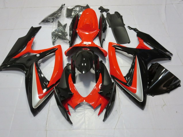 2006-2007 Orange Argent & Noir Suzuki GSXR 600-750 Carénage Moto