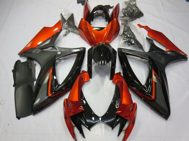 2006-2007 Orange Brûlé & Gris Suzuki GSXR 600-750 Carénage Moto