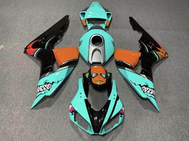 2006-2007 Requin Cyan Honda CBR1000RR Carénage Moto