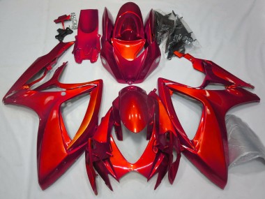 2006-2007 Rouge Brillant Uni Suzuki GSXR 600-750 Carénage Moto
