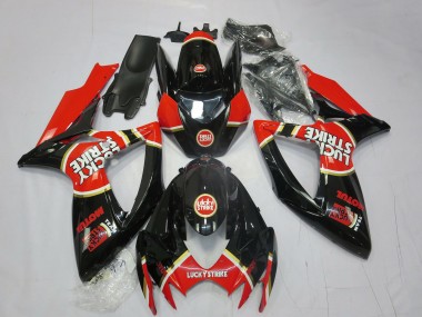 2006-2007 Rouge Lucky Strike Suzuki GSXR 600-750 Carénage Moto