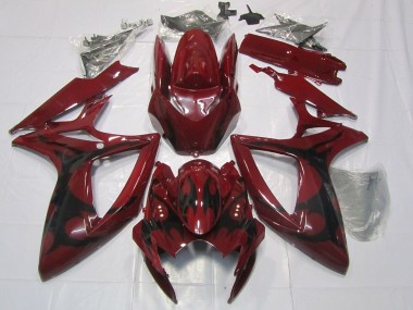 2006-2007 Rouge Marron Suzuki GSXR 600-750 Carénage Moto
