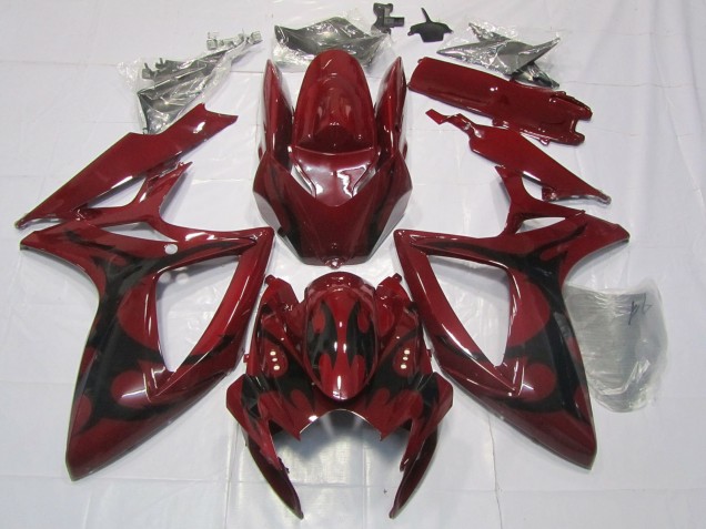 2006-2007 Rouge Marron Suzuki GSXR 600-750 Carénage Moto