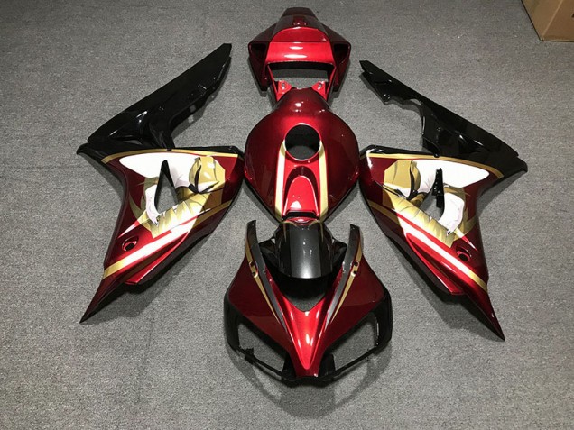 2006-2007 Rouge Profond & Or Honda CBR1000RR Carénage Moto