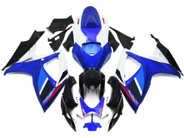 2006-2007 Style Bleu Clair & Bleu Profond OEM Avec Rouge Suzuki GSXR 600-750 Carénage Moto