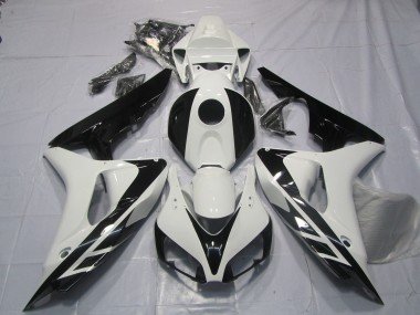 2006-2007 Style Noir & Blanc OEM Sans Décalcomanies Honda CBR1000RR Carénage Moto