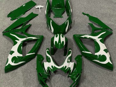 2006-2007 Vert Foncé & Blanc Suzuki GSXR 600-750 Carénage Moto