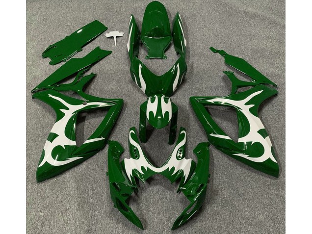 2006-2007 Vert Foncé & Blanc Suzuki GSXR 600-750 Carénage Moto