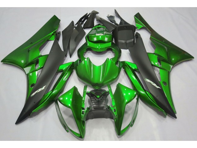 2006-2007 Vert Métallisé & Noir Yamaha R6 Carénage Moto