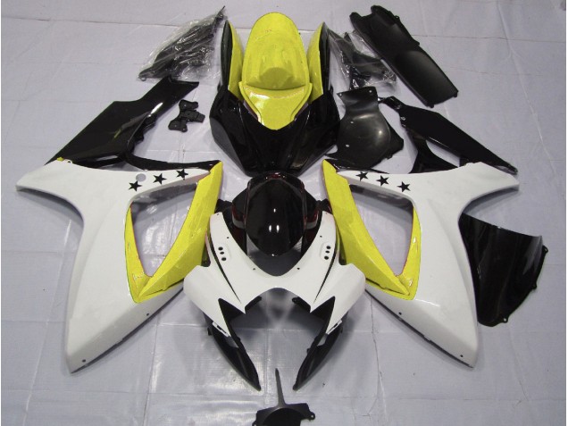 2006-2007 Étoile Jaune Suzuki GSXR 600-750 Carénage Moto